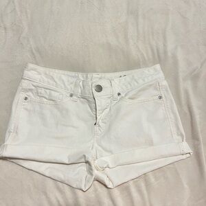 GAP White Denim Roll-Cuff Women's Shorts
